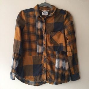 Anthropologie Holding Horses Plaid Top